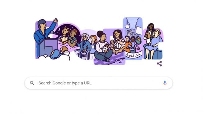 Google Doodle Hari Ini Tampilkan Hari Perempuan Internasional