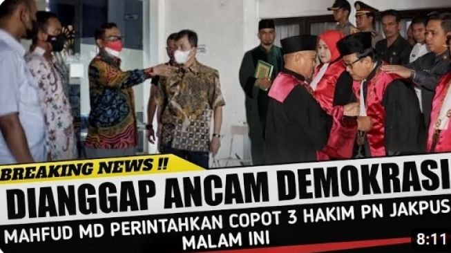 CEK FAKTA: Mahfud MD Perintahkan Copot 3 Hakim PN Jakpus Usai Putusan Tunda Pemilu, Benarkah?