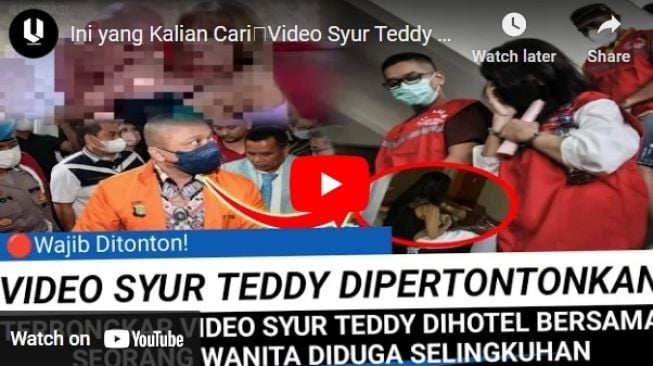 Hoaks beredar video syur Teddy Minahasa di hotel. 