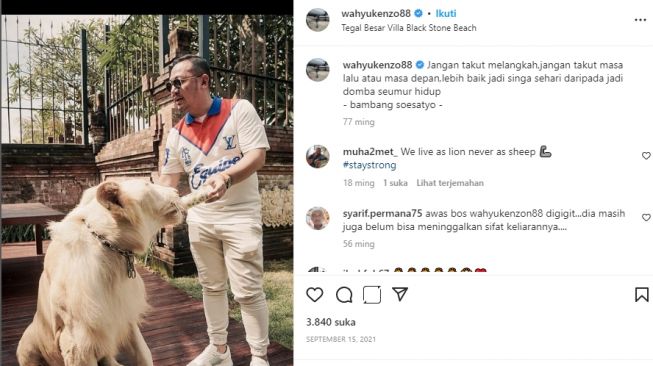 Wahyu Kenzo Terinspirasi dari Bamsoet: Lebih Baik Jadi Singa Sehari Daripada Jadi Domba Seumur Hidup