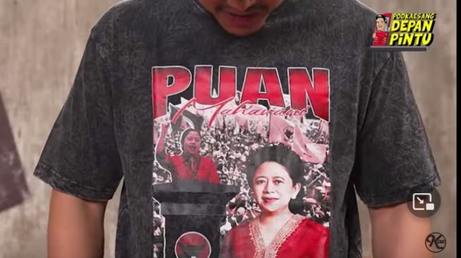 Kaesang Pangarep Pakai Kaos Bergambar Puan Maharani, Berapa Ya Harganya?