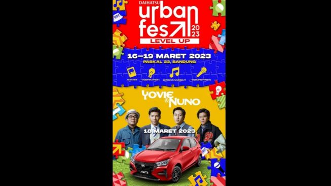 Leaflet DAIHATSU URBAN FEST Level Up  di Paskal 23, Bandung [Astra Daihatsu].