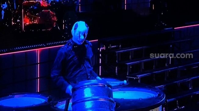 Aksi panggung Slipknot di gelaran Hammersonic 2023, Minggu (19/3/2023) [Suara.com/Adiyoga Priyambodo]