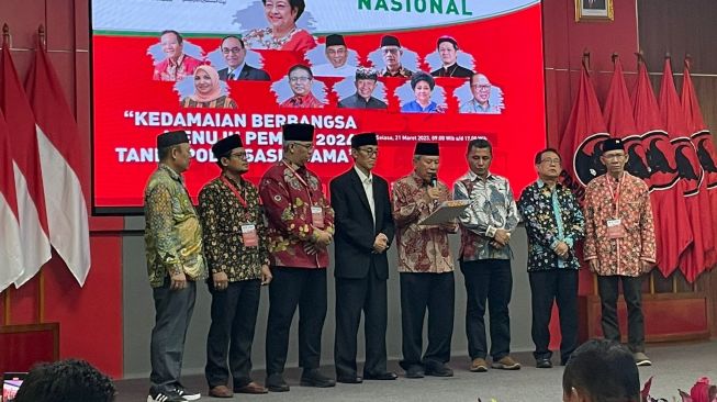 PDIP Bersama Tokoh Agama Deklarasi Pemilu Damai: Diskriminasi dan Politisasi Agama Bertentangan dengan Pancasila