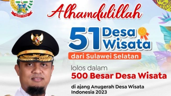 51 Desa Wisata Sulawesi Selatan Masuk Daftar 500 Anugerah Desa Wisata Indonesia Kemenparekraf