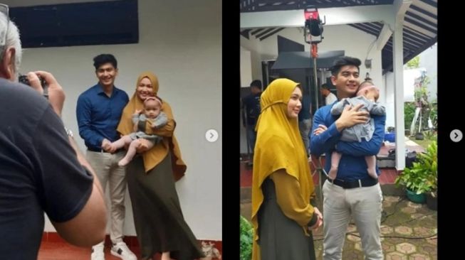 Teuku Ryan saat berfoto dengan Dea Annisa. 