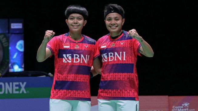 Hasil Swiss Open 2023: Apriyani/Fadia Melaju ke Semifinal, Rinov/Pitha Retired