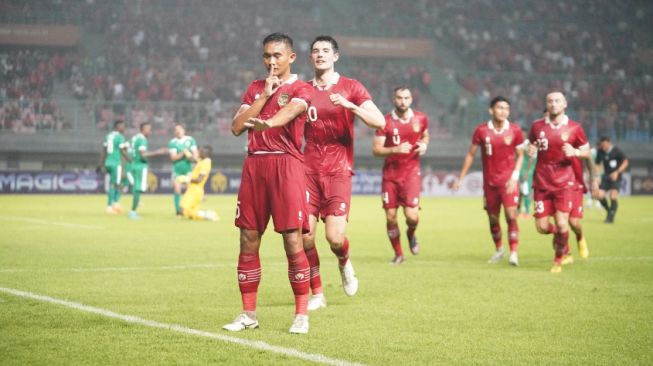 Selebrasi para pemain Timnas Indonesia setelah menjebol gawang Burundi (pssi.org)