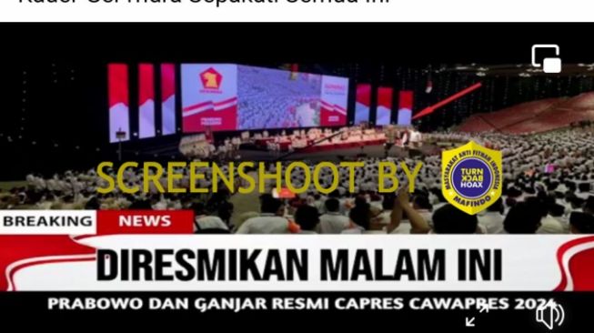 CEK FAKTA: Geger Prabowo dan Ganjar Pranowo Diresmikan Jadi Capres-Cawapres 2024, Benarkah?