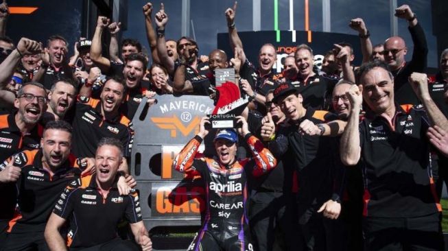 Raih Podium MotoGP Portugal Bikin Aprilia Racing Makin Mantap Arungi Musim 2023