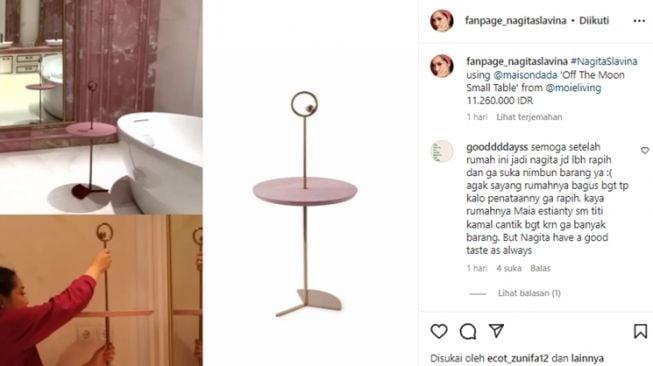 Harga Perabotan Rumah Baru Nagita Slavina (Instagram/@fanpage_nagitaslavina)