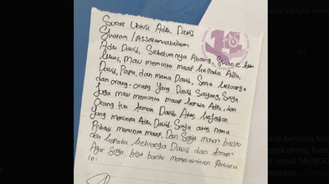 Soal Logo di Surat Permintaan Maaf Shane Lukas ke David Ozora, AJI: Tak Ada Kaitannya dengan Kasus!