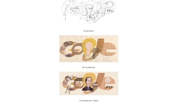 Google doodle hari ini Lasminingrat. [Google]