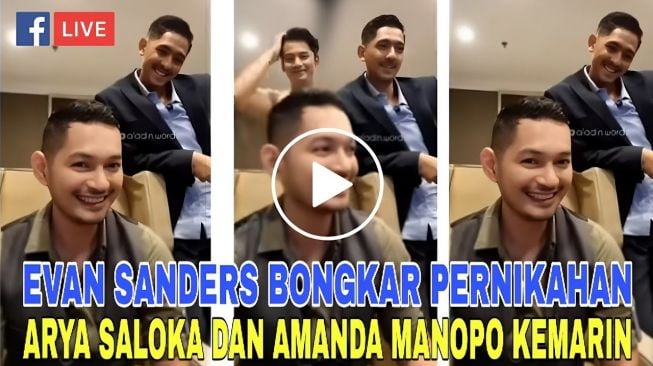 Evan Sanders bongkar pernikahan Arya Saloka dan Amanda Manopo (Youtube/Bang Jono)