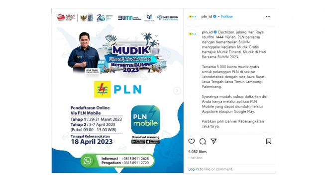 Informasi LENGKAP Mudik Gratis 2023 PLN: Syarat, Cara Daftar, dan Kuotanya