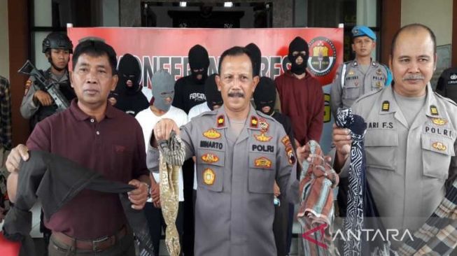 Polres Temanggung Amankan Sejumlah Sepeda Motor Pelaku Perang Sarung