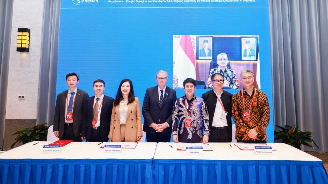 AstraZeneca, Combiphar, dan BioKangtai jalin kerja sama pembentukan pusat vaksin di Indonesia. (Dok. Astrazeneca)