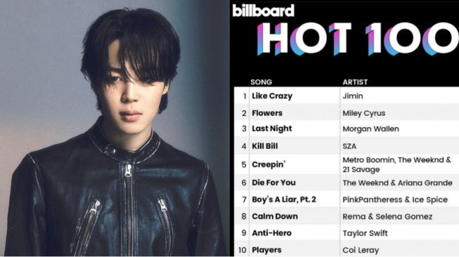 Puncaki Billboard Hot 100, Debut 'Like Crazy' Jimin BTS Memimpin Chart!