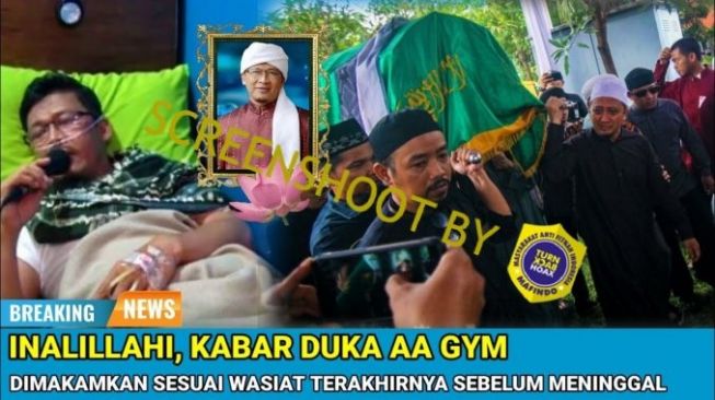 CEK FAKTA: Innalillahi Aa Gym Meninggal Dunia, Benarkah? (Turnbackhoax.id)
