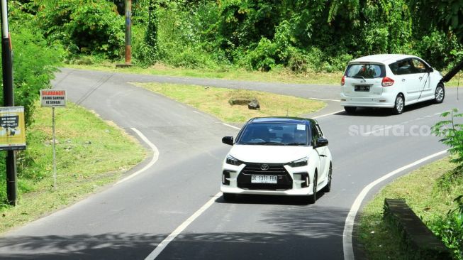 Test Drive All New Agya GR Sport di Bali. [Suara.com/Manuel Jeghesta]