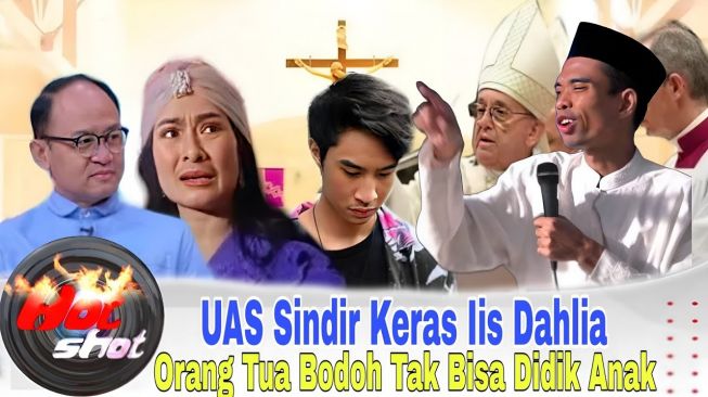 Ustad Abdul Somad dikabarkan menyindir Iis Dahlia terkait Devano Danendra murtad (Youtube/Hot Shoot)