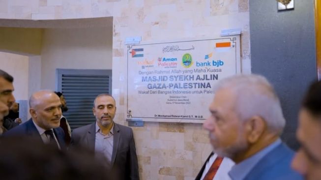 Telan Biaya Rp 20 Miliar, Ridwan Kamil Buka Masjid Syekh Ajlin Gaza Palestina