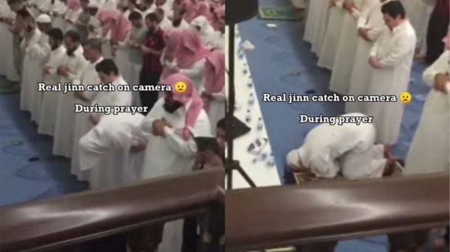 Viral Makmum Tiba-tiba Histeris Saat Shalat Berjamaah, Kerasukan Jin yang Kepanasan Dengar Ayat Suci?