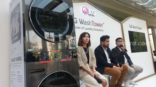 Peluncuran LG WashTower di Jakarta, belum lama ini. [Suara.com/Dythia Novianty]