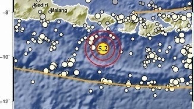 Bali Selatan Diguncang 2 Kali Gempa Tektonik Bermagnitudo 5,0 dan 5,2