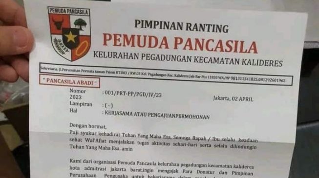 Beredar Surat Edaran Ormas Minta THR Mengatasnamakan Partisipasi Stabilitas Pengamanan Wilayah