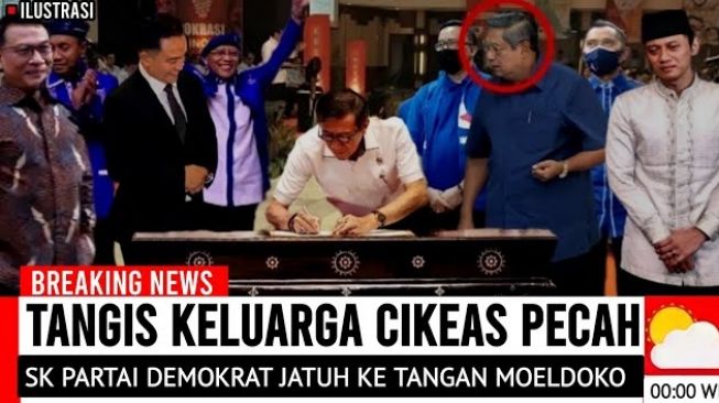 CEK FAKTA: Tangis Keluarga Cikeas Pecah, Demokrat Kubu Moeldoko Disahkan Kemenkumham, Benarkah?