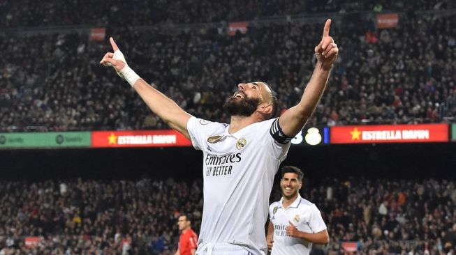 Striker Real Madrid, Karim Benzema. [Pau BARRENA / AFP]