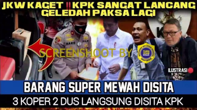 CEK FAKTA: Kaget! KPK Temukan Bukti Korupsi di Rumah Jokowi, Benarkah?