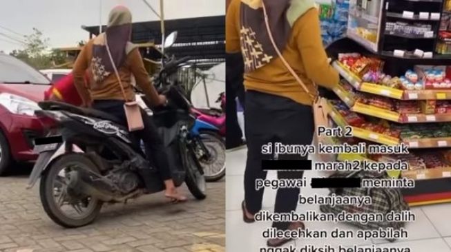 Viral! Merasa Sudah Bayar Pajak, Emak-emak Ngamuk Ogah Bayar Belanjaan