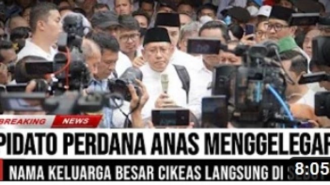 CEK FAKTA: Pidato Perdana Anas Urbaningrum Sebut Nama Keluarga Besar Cikeas, Benarkah?