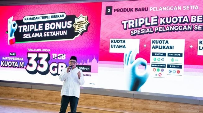 Smartfren meluncurkan paket baru Ramadan Triple Berkah di Jakarta, belum lama ini. [Smartfren]