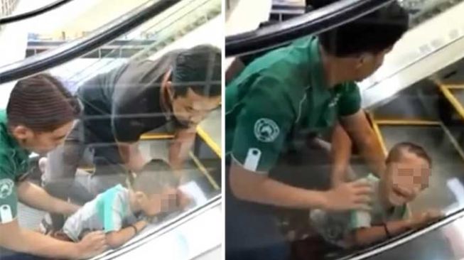 Bocah Terjepit di Eskalator Pusat Perbelanjaan Jambi, Evakuasi Berlangsung Dramatis
