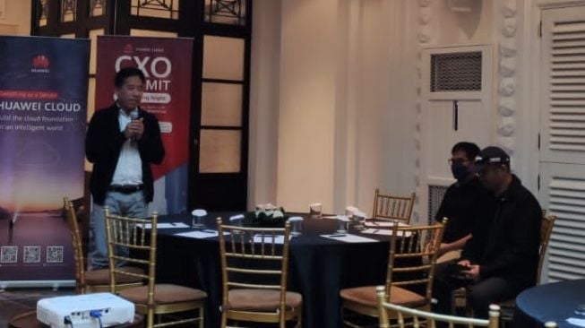 Suwarjono, Wakil Ketua AMSI dalam Cloud Media Roundtable untuk Pimpinan TI di Industri Media di Jakarta. [Suara.com]