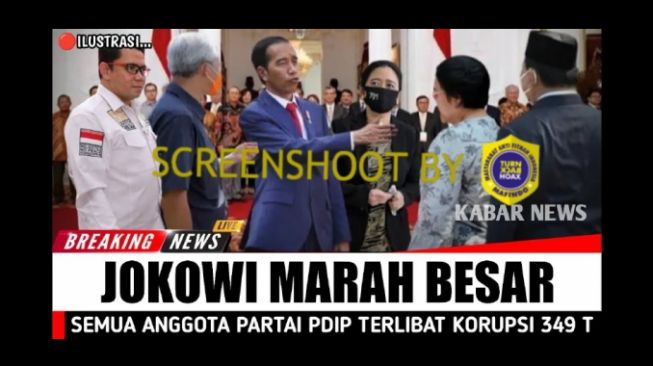 CEK FAKTA: Jokowi Marah Besar, Semua Anggota PDIP Terlibat Korupsi Rp 349 Triliun, Benarkah?