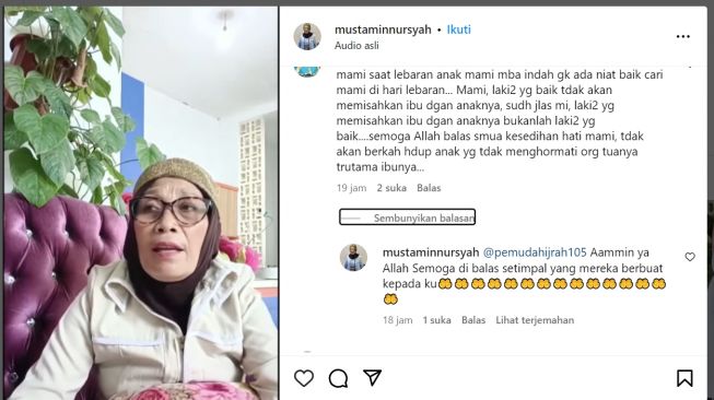 Ibu Indah Permatasari, Nursyah (Instagram /mustaminnursyah)