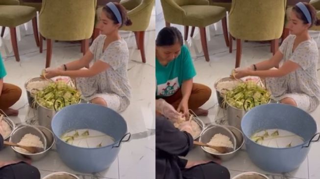 Potret Ussy Sulistiawaty Masak Besar saat Lebaran (Instagram/@ussypratama)