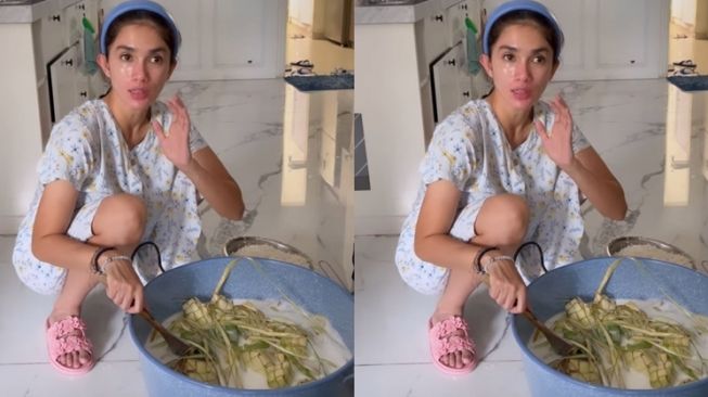 Potret Ussy Sulistiawaty Masak Besar saat Lebaran (Instagram/@ussypratama)