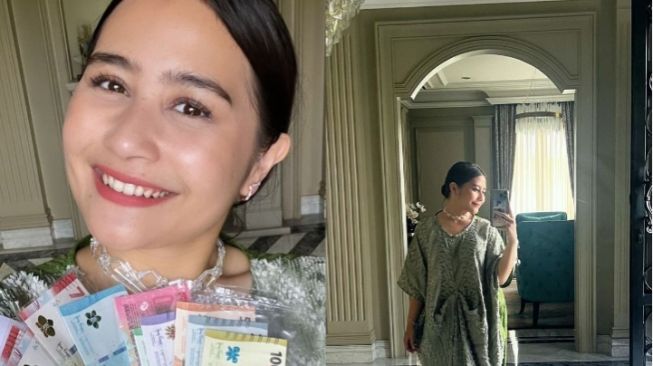 Prilly Latuconsina Ikut Tren Busana Hijau Sage di Lebaran Hari Ketiga, Ternyata Segini Harganya