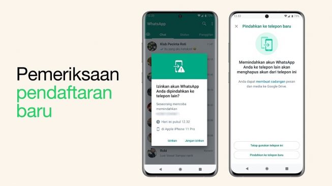 Fitur keamanan WhatsApp. [WhatsApp Indonesia]