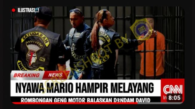 CEK FAKTA: Nyawa Mario Dandy Hampir Melayang Diserang Geng Motor yang Balas Dendam, Benarkah?