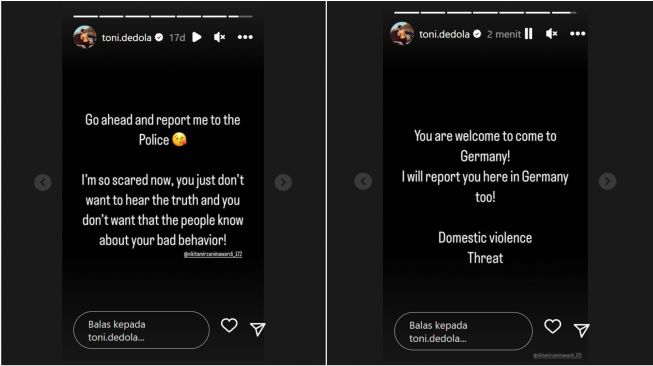 Antonio Dedola laporkan balik Nikita Mirzani (Instagram/@toni.dedola)