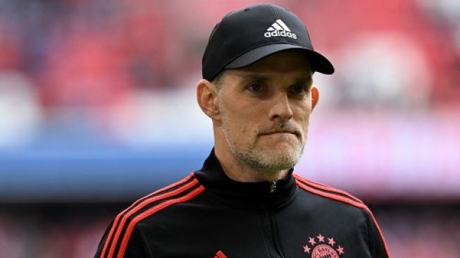 Pelatih Bayern Munich Thomas Tuchel tiba sebelum pertandingan sepak bola Bundesliga divisi satu Jerman antara FC Bayern Munich dan Hertha Berlin di Munich, Jerman selatan pada 30 April 2023. Christof STACHE / AFP