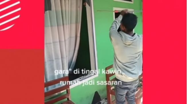 Ditinggal Kekasih Menikah, Seorang Pria Mengamuk Memecahkan Kaca Rumah