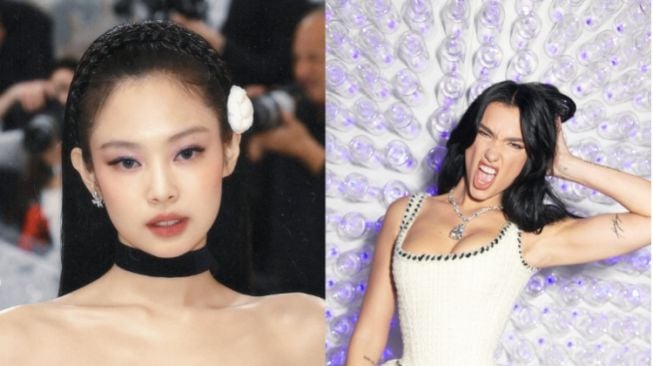 Netizen Bandingkan Outfit Jennie BLACKPINK dan Dua Lipa di Met Gala 2023