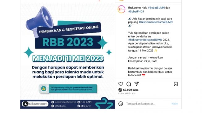 Pendaftaran Rekrutmen Bersama BUMN Diundur 11 Mei, Simak Info Lengkapnya!